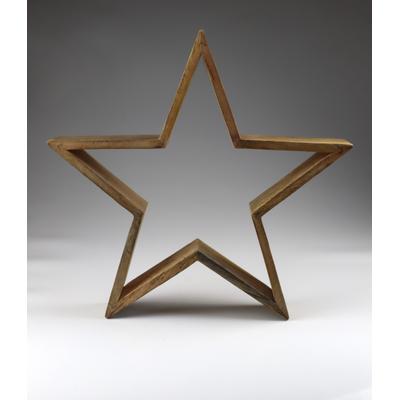 Dekostern AM DESIGN "aus Holz", braun, B:7cm H:50cm T:50cm, Holzwerkstoff, Dekosterne, BxHxT: 7x50x50 cm
