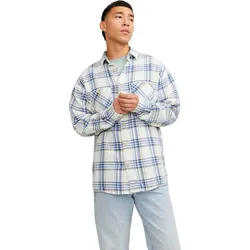 Jack & Jones Herren Freizeit Hemd JJEMICHAEL OVERSHIRT Comfort Fit - Crockery 12248888 - L