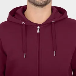 Jako Kapuzenjacke Organic - maroon - L
