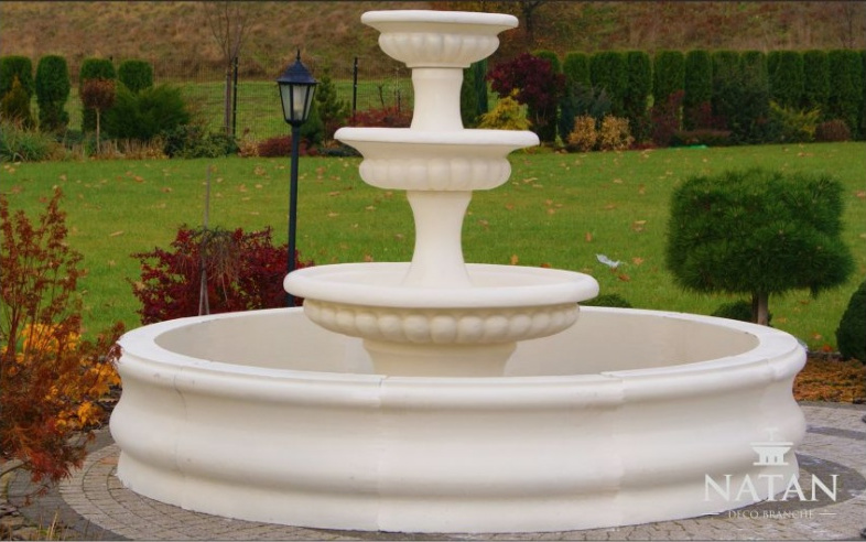 Becken Garten Teich Zierbrunnen Springbrunnen Skulptur Brunnen Deko Fontaine