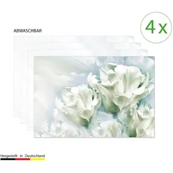 CoverYourDesk, Tischset, Tischset Romantische weisse Tulpen