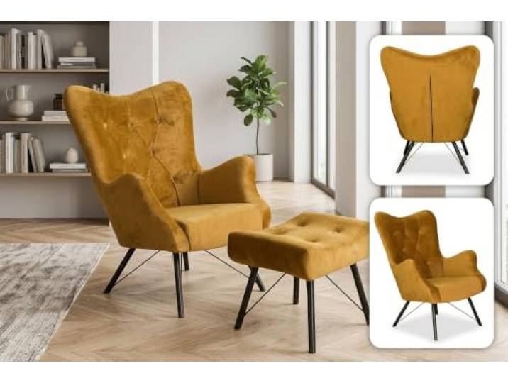 Family Meble Sessel mit Fußhocker Luna Royal – Variante Royal 10