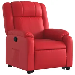 vidaXL Relaxsessel mit Aufstehhilfe Rot Kunstleder