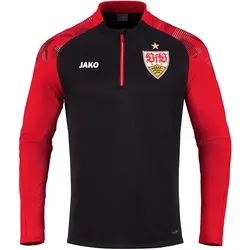 JAKO VfB Stuttgart International Warm-Up 1/4-Zip Sweatshirt 2026/27 812 - schwarz/rot S