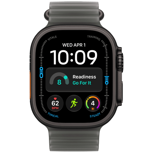 Apple Watch Ultra 4 49mm Schwarz (Schwarzes Silikon Armband)