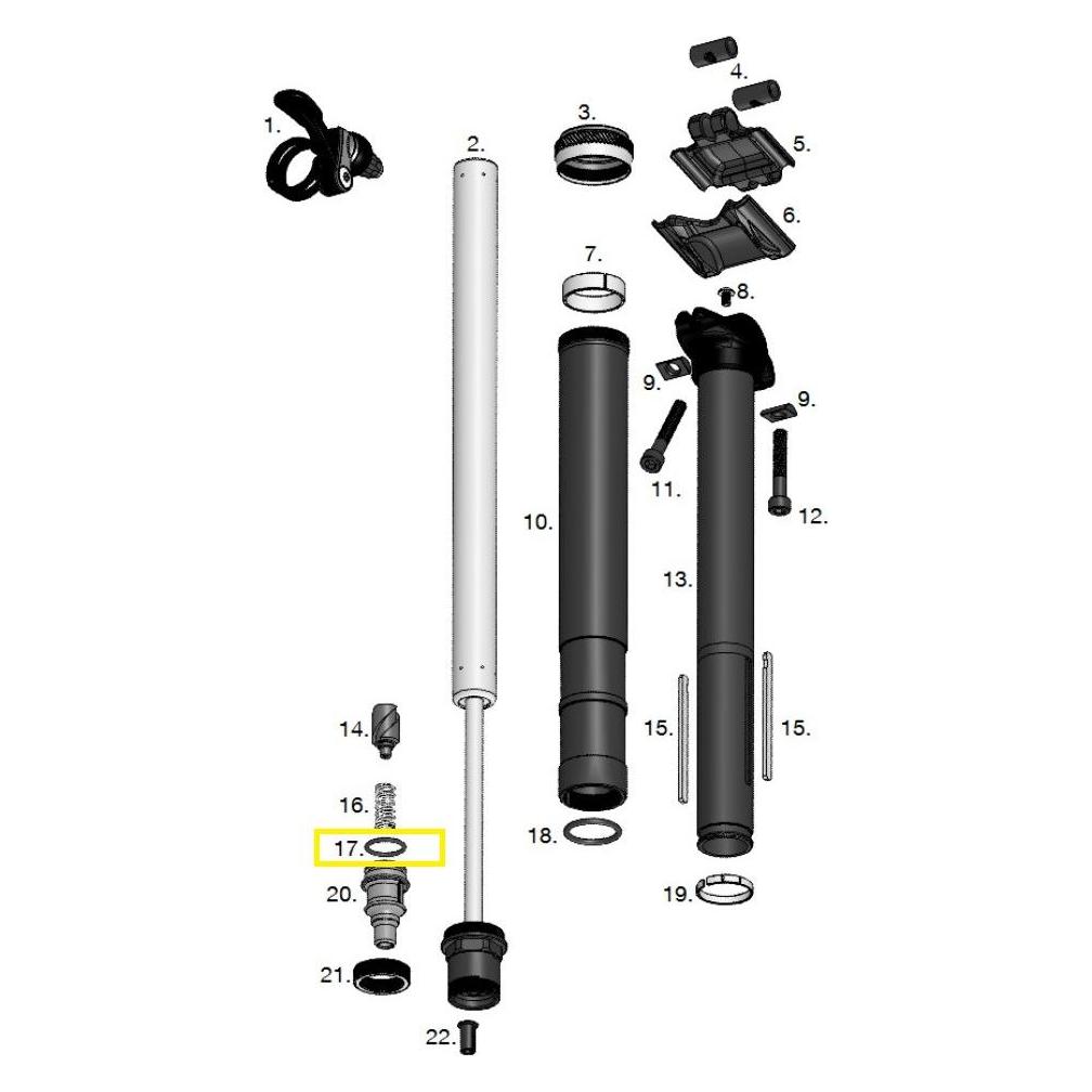 Crankbrothers Highline Actuator Housing O-Ring für Zuggegenhalter, 16mm (40081917)