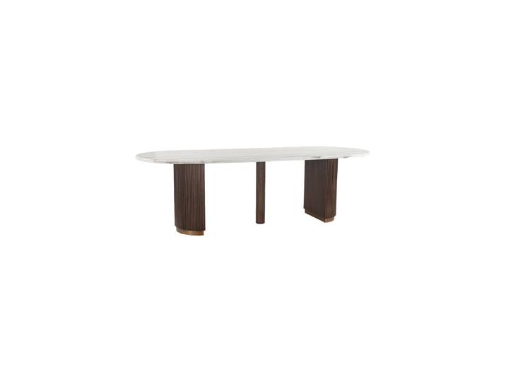 Ovaler Marmor Design Esstisch „Mayfield“, verschiedene Grössen Braun Richmond Interiors