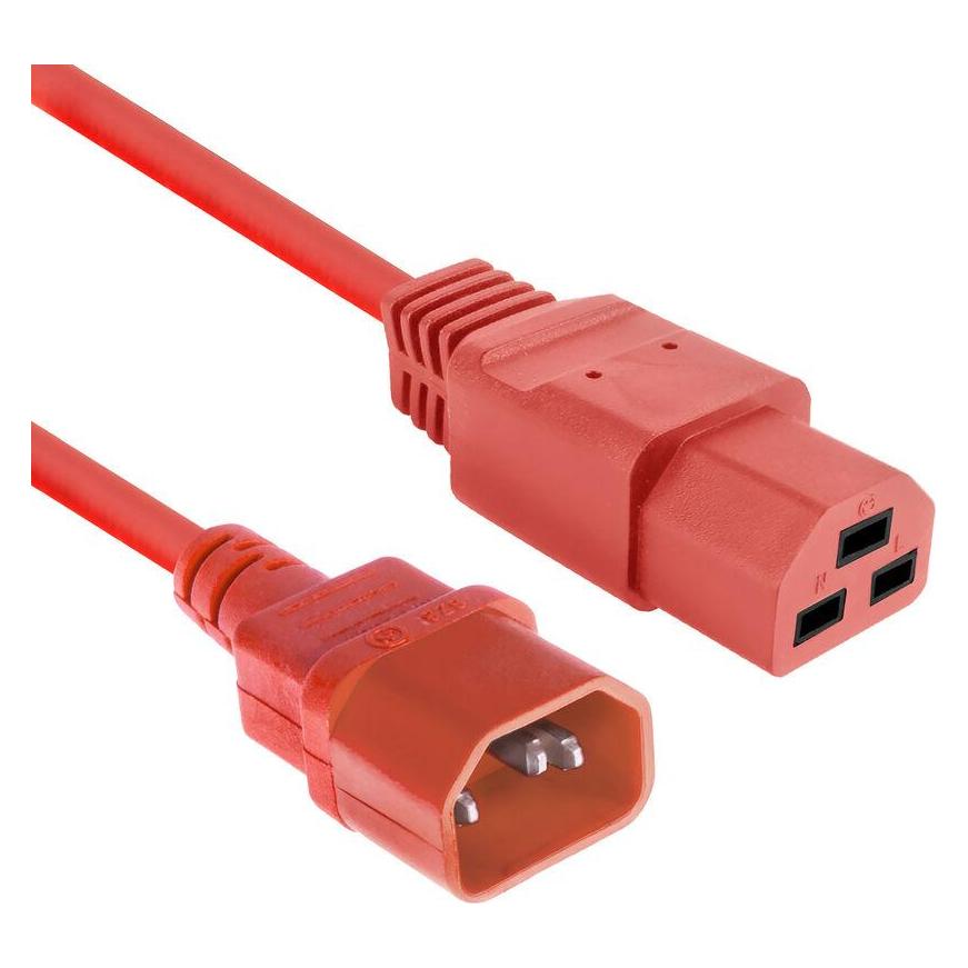 ACT Powercord C14 - C21 IEC60320 red 2 m (2 m) (AK5377)