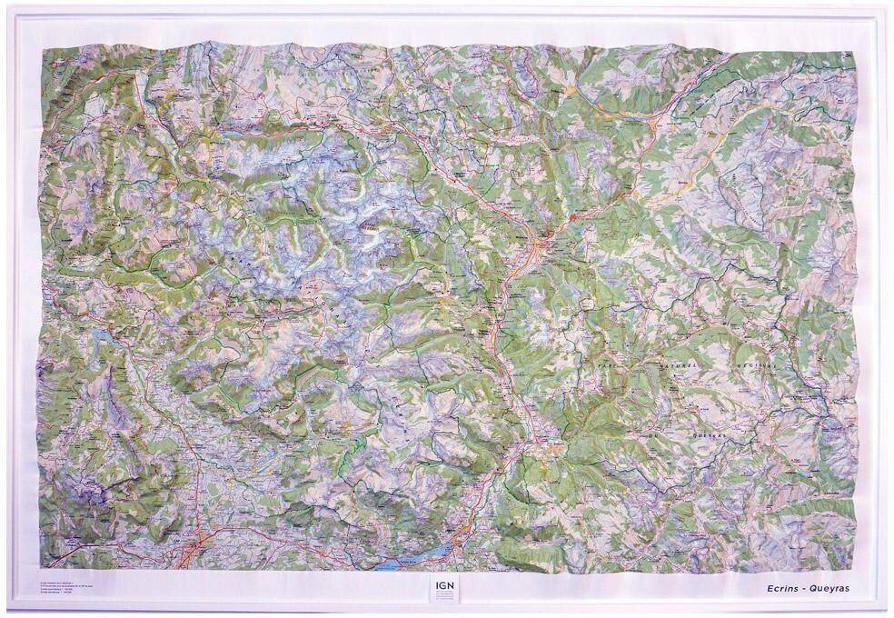 IGN  - 60170 Ecrins-Queyras 80 cm X 113 cm - Carte