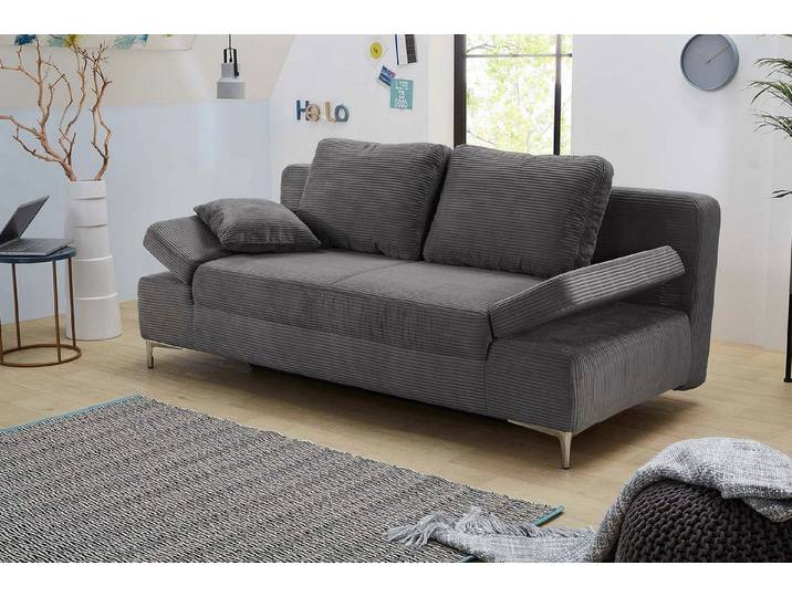 Jockenhöfer Gruppe Schlafsofa Jano, B: 202 cm, Liegefl. 144x200 cm, mit Schlaffunktion, Bettkasten, Armteilverstellung & 1 Zierkissen