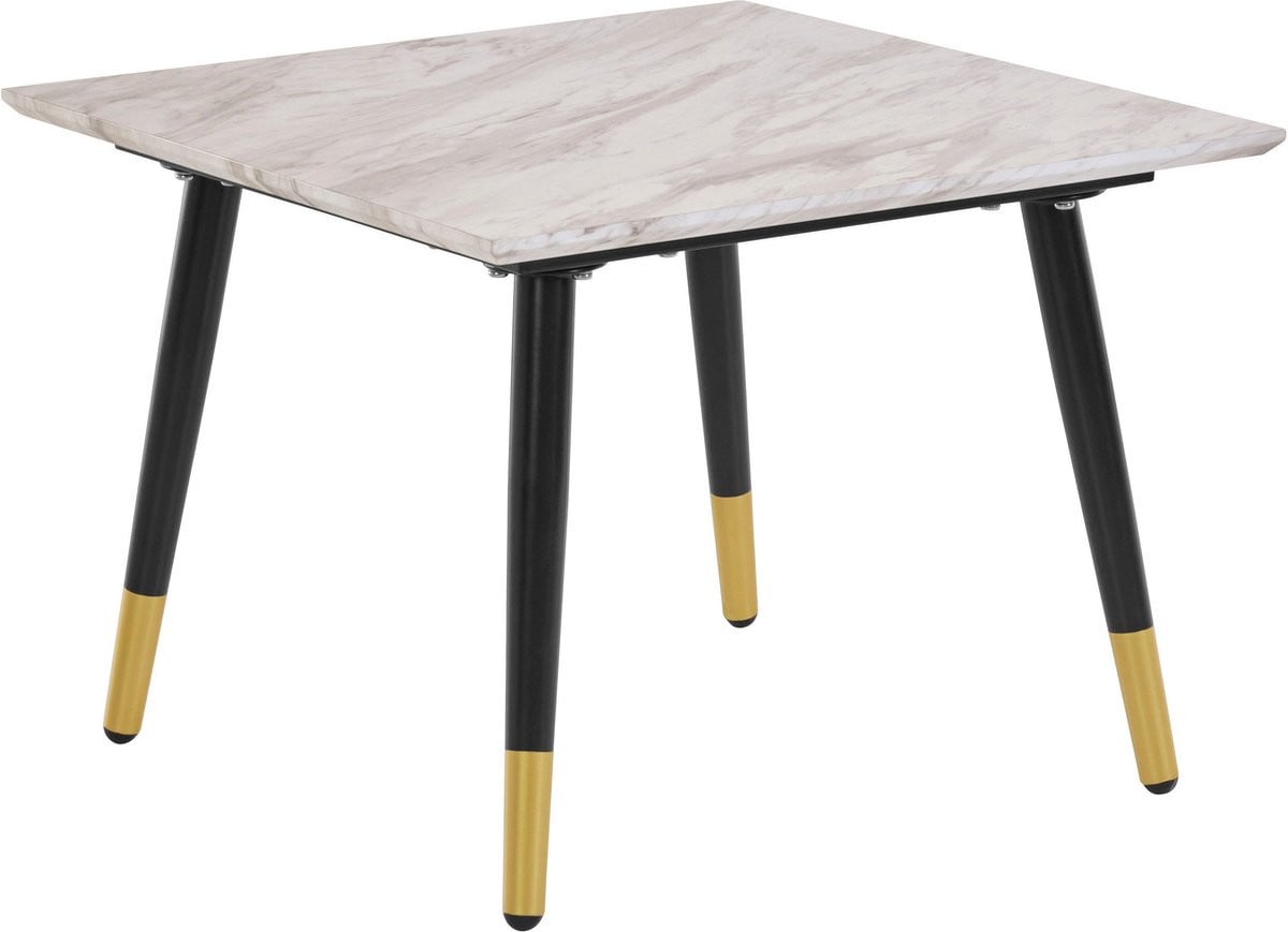 Notio Living Monza Bijzettafel - Zwart/Goud Marmerlook