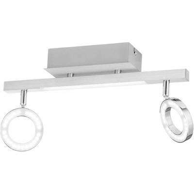 EGLO LED Deckenspots "CARDILLIO", silber (silberfarben), 3, H: 18,5cm, 1 Stk., Leuchten, Spot, warmweißes Licht, Wohnzimmer, Esszimmer, Küche, Flur, 38,5x8,5cm