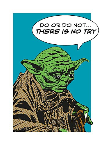 Komar Star Wars Yoda Comic Quote Poster, Multicolour, 50 x 70 cm