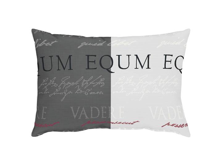 Coussin décoratif Signum Blanc/Gris 35 x 50 x 10cm Tissu mélangé