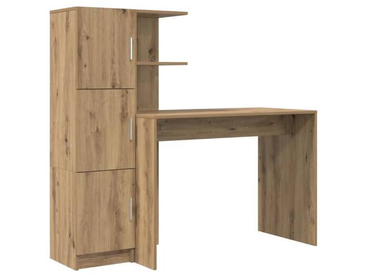 NEW 2025 - Bureau pour 1 personne - avec rangement - en bois d'ingénierie chêne @@1144