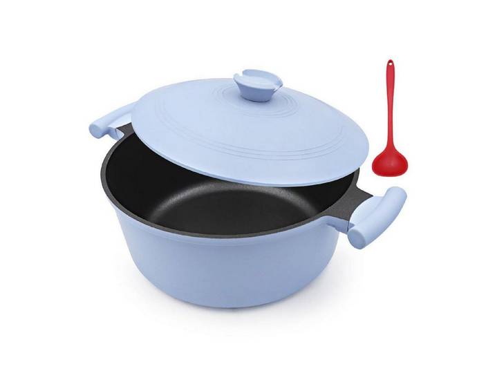 LuxusKollektion Suppentopf Suppentopf 28cm mit Deckel Blau