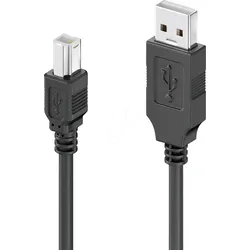 SON-XU2000-100 - USB 2.0 Kabel, USB-A auf USB-B, 10,0m, schwarz