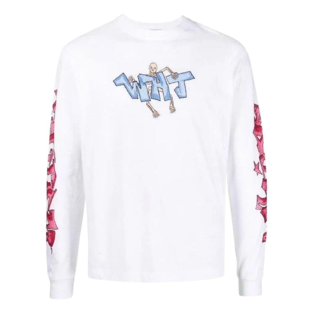 Off-white Graff White Pupp Skate Langarm-t-shirt Weiß