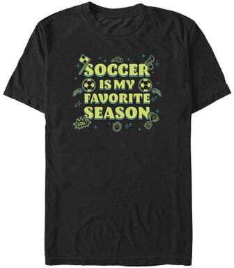 Men's Big & Tall Soccer Is My Favorite Season by Mad Engine in Black (Size 4XL)