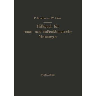 Hilfsbuch für raum- und außenklimatische Messungen für hygienische, gesundheitstechnische und arbeitsmedizinische Zwecke, Taschenbuch von Franz
