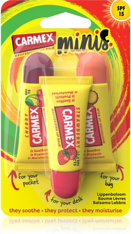 Carmex Minis Reiseset für trockene Lippen SPF 15