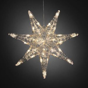 Konstsmide Weihnachtsstern 6110-103, beleuchtet mit 32 LEDs, Acryl, Ø 45 cm
