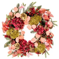 ABELLA Flora künstl. Blumenkranz Hortensie & Tanne Ø 50cm