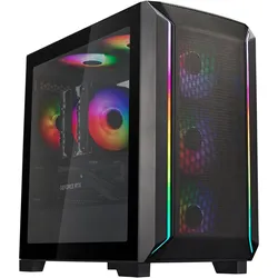 Silverstone SST-FA312Z-BG - FARA High airflow and high capacity mATX gaming chassis (mATX, Mini-ITX), PC Gehäuse, Schwarz