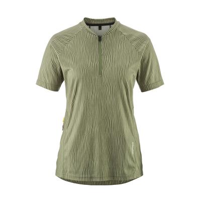Radtrikot GONSO "Adventure Jersey Soft Touch W", Damen, Gr. 40, grün (tannengrün), 100% Polyester, Rundhals, Trikots, Angenehmes, weiches Tragegefühl