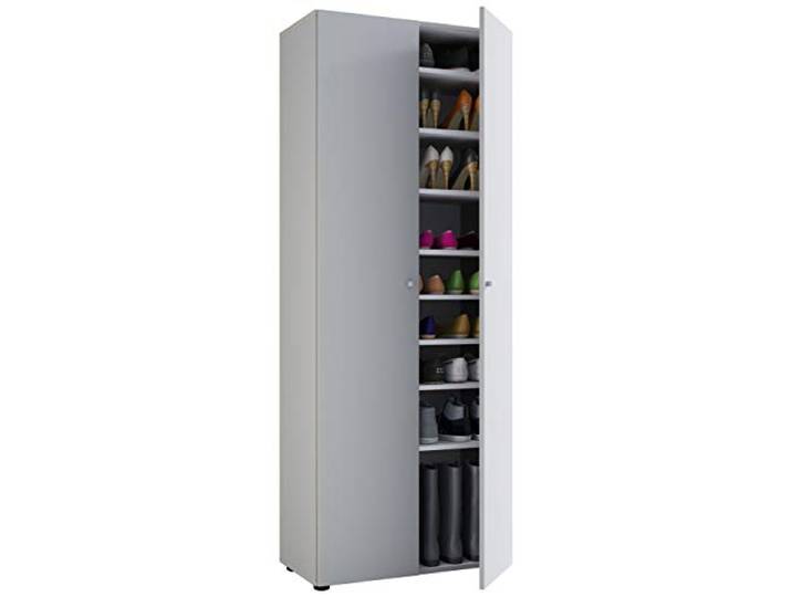 VCM Schuhschrank Weiß 70x40x178 cm 2 Türen 9 Fächer Holzwerkstoff Flur Verstaut Schuhe, Schals und Zubehör griffbereit - im Flur - für Mieter und Eigentümer - langlebig verarbeitet