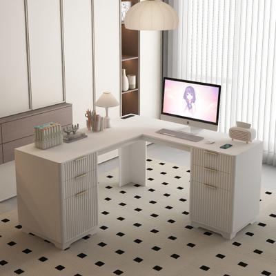 Telepassa L Shaped Computer Desk with Drawers