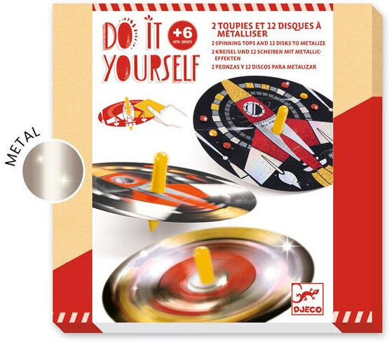 2 Toupies et 12 Disques à métalliser Hypno cosmos DIY - Djeco