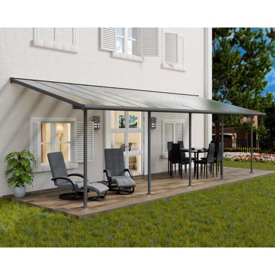 Terrassendach PALRAM - CANOPIA "Sierra Alu Terrassenüberdachung", grau, B:860cm T:295cm, Aluminium, Polycarbonat (PC), Terrassenüberdachungen, einfache DIY Montage