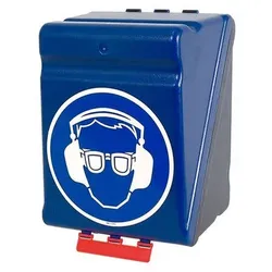Maxibox zur Aufbewahrung von Augen-/Gehörschutz, blau - blau