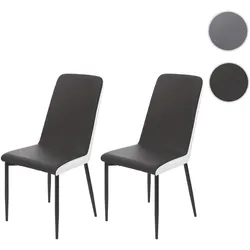 Einzelst�ck | 2er-Set Esszimmerstuhl HWC-F26, Stuhl Küchenstuhl, Kunstleder ~ Sitzfläche schwarz