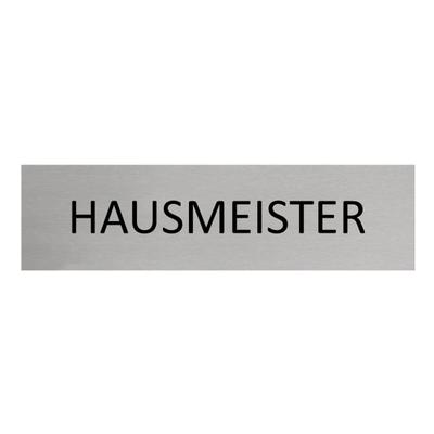 CombiCraft Aluminium Türschild Hausmeister 165x45mm mit 3M-Tape