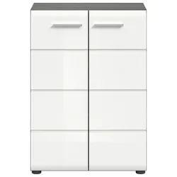 Kommode Salsa ca. 60x85x37 cm Weiß/Rauchsil.