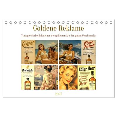 Goldene Reklame (Tischkalender 2027 DIN A5 quer), CALVENDO Monatskalender