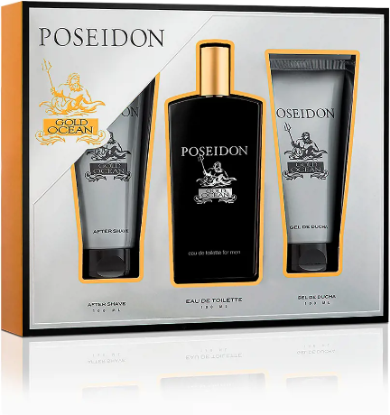 Poseidon Gold Ocean For Men Case 3 Pieces
