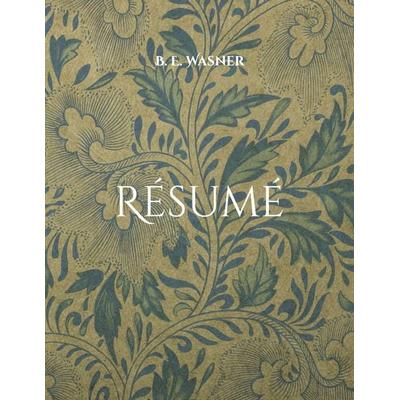 Résumé, Taschenbuch von B. E. Wasner, BoD – Books on Demand, 978-3-7568-1666-8
