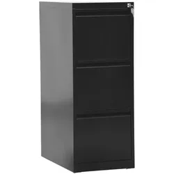 Gürkan Hängeregistraturschrank 3 Schübe 1-bahnig schwarz, 40x101x62 cm