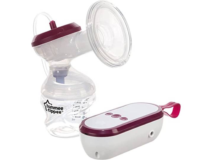 Tommee Tippee Elektrische borstkolf, draagbaar en oplaadbaar via USB, zeer stil met drukmodi en massage