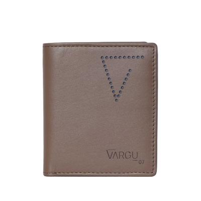 Geldbörse VARGU "PEK 1", Herren, grau (taupe), Rindsleder, Kleinlederwaren, LGW zertifiziertes Leder