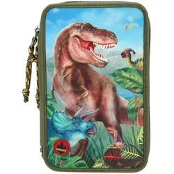 Depesche Dino World 3-Fach Federtasche LED