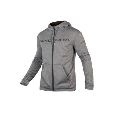 Kapuzensweatjacke ENDURA "Endura Hoodie", Herren, Gr. S, grau, Obermaterial: 100% Polyester PES., uni, regular fit, V-Ausschnitt, Sweatjacken, mit Großen Fronttaschen