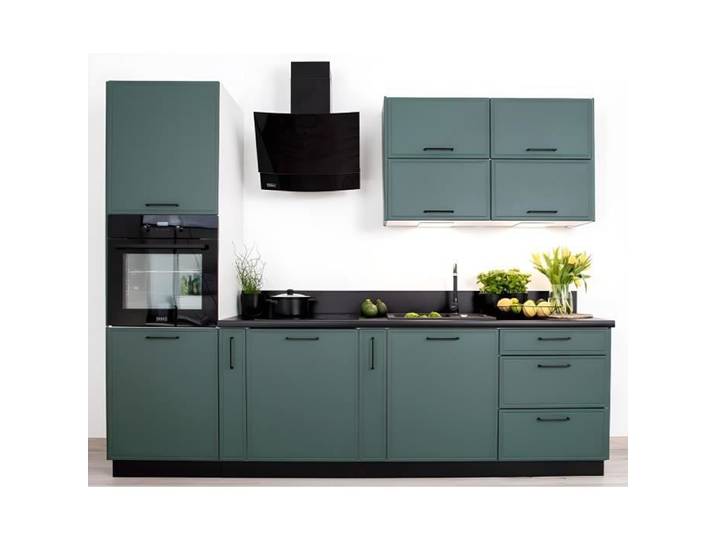 Cuisine complète verte emplacement pour four encastrable 270 cm couleur - LYNN