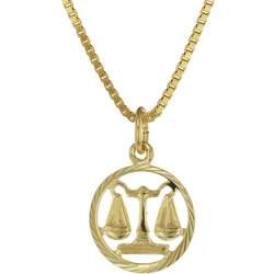 trendor 75990-10 Kinder Sternzeichen Waage 333 Gold + goldplattierte Kette