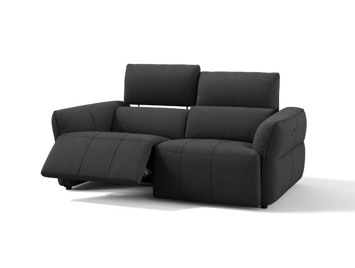Stoff Relaxcouch VERANO 2-Sitzer Elektrische Verstellung 2er Sofa Sofagarnitur