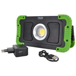Tracon, Arbeitsleuchte, Wiederaufladbarer LED-Scheinwerfer mit Bluetooth-Lautspr. (1500 lm)