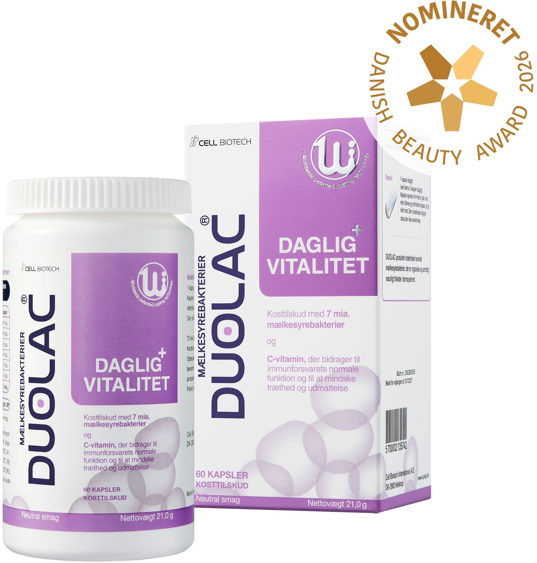 Duolac Daglig+ Vitalitet Kosttilskud 60 stk